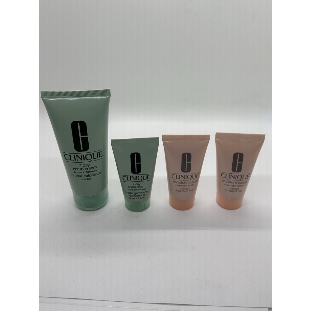 CLINIQUE 7 DAY SCRUB CREAM 2.5 OZ & 1 Oz And 2 Moisture Surge Overnight Mask 1oz